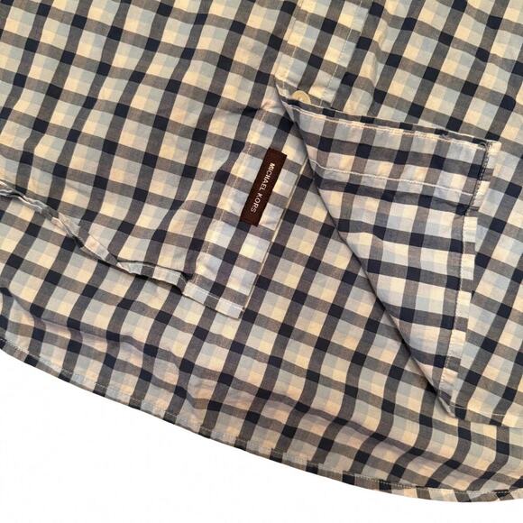 Michael Kors Tailored Fit Check Shirt Men’s Large 757F - Picture 3 of 7